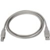 Cable USB 2.0 Impresora Aisens A101-0004/ USB Tipo-B Macho - USB Macho/ 4.5m/ Beige