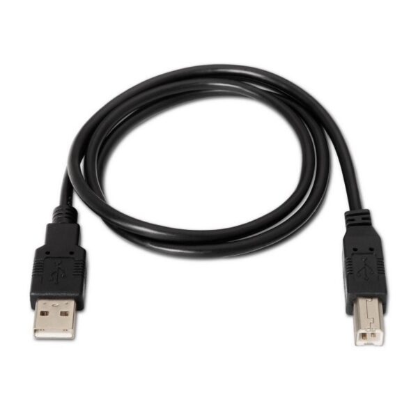 Cable USB 2.0 Impresora Aisens A101-0006/ USB Tipo-B Macho - USB Macho/ 1.8m/ Negro