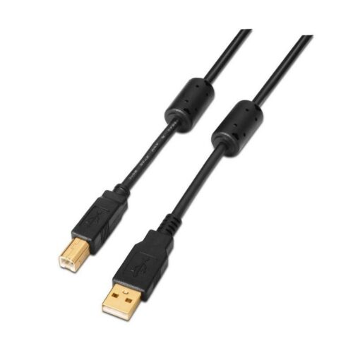 art_ais-cab20a101-0011_1 Cable USB 2.0 Impresora Aisens A101-0011/ USB Tipo-B Macho - USB Macho/ 5m/ Negro