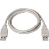 Cable USB 2.0  Aisens A101-0021/ USB Macho - USB Macho/ 1m/ Beige
