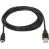 Cable USB 2.0 Aisens A101-0023/ USB Macho - USB Mini Macho/ 50cm/ Negro