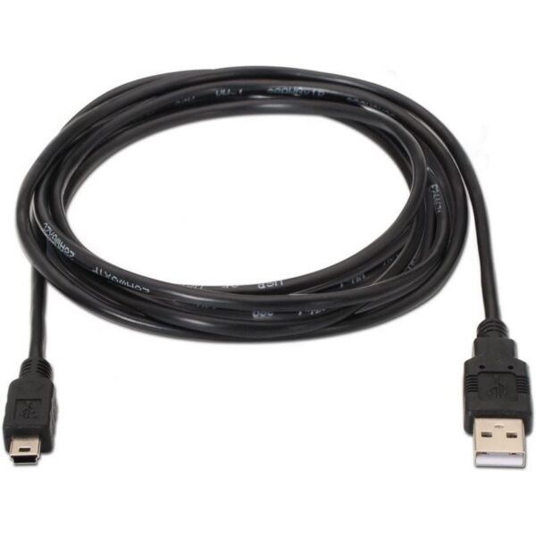 art_ais-cab20a101-0024_2 Cable USB 2.0 Aisens A101-0024 - Conector MiniUSB Macho 1m Negro
