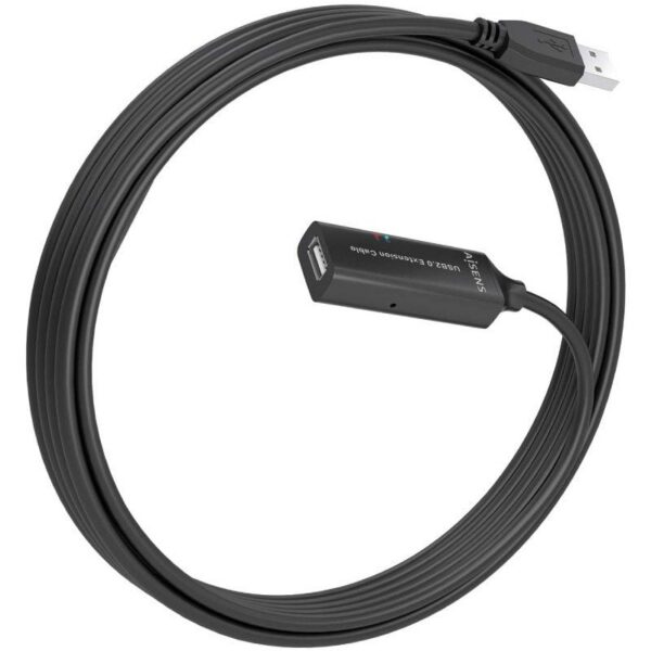art_ais-cab20a101-0914_2 Cable Alargador USB 2.0 Aisens A101-0914/ USB Macho - USB Hembra/ 5m/ Negro