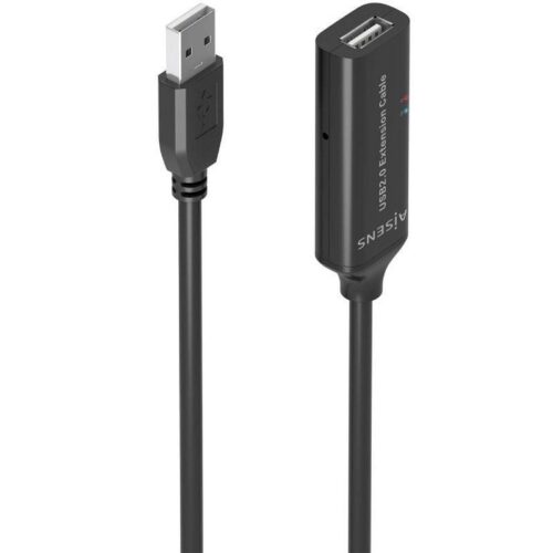 art_ais-cab20a101-0916_1-2 Cable Alargador USB 2.0 Aisens A101-0916/ USB Macho - USB Hembra/ 15m/ Negro