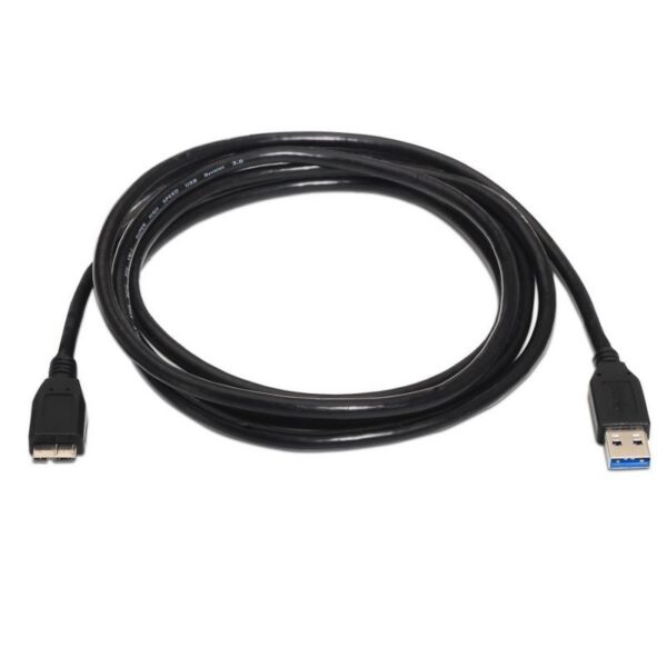 Cable USB 3.0 Aisens A105-0044/ USB Macho - MicroUSB Macho/ 5Gbps/ 2m/ Negro