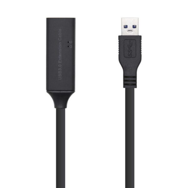 art_ais-cab20a105-0407_1-2 Cable Alargador USB 3.0 con Amplificador Aisens A105-0407/ USB Macho - USB Hembra/ Hasta 9W/ 625Mbps/ 5m/ Negro
