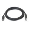 Cable USB 2.0  Impresora Aisens A107-0054/ USB Tipo-C Macho - USB Tipo-B Macho/ 480Mbps/ 2m/ Negro