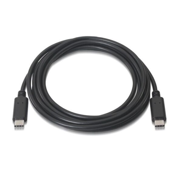 art_ais-cab20a107-0055_2 Cable USB 2.0 Tipo-C Aisens A107-0055/ USB Tipo-C Macho - USB Tipo-C Macho/ 480Mbps/ 50cm/ Negro
