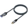 Cable USB 3.1 Tipo-C Aisens A107-0630/ USB Tipo-C Macho - USB Macho/ 10Gbps/ 50cm/ Gris