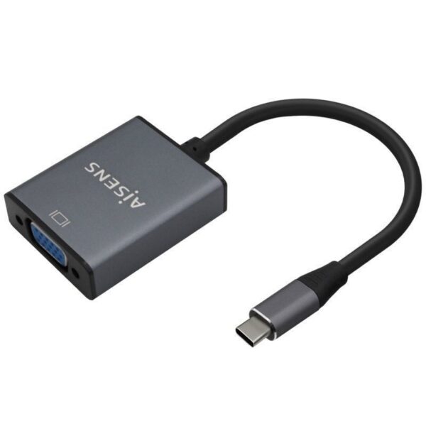 art_ais-cab20a109-0691_1-2 Conversor Aisens A109-0691/ USB Tipo-C Macho - VGA Hembra/ Hasta 27W/ 1250Mbps/ 15cm/ Gris