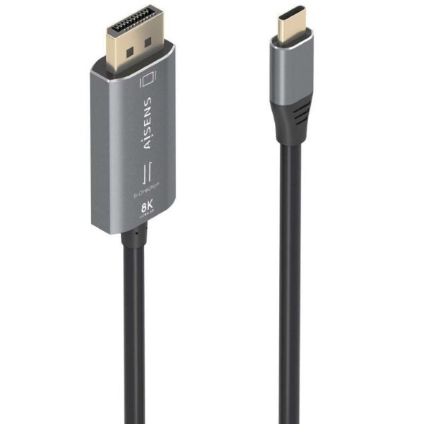 art_ais-cab20a109-0880_1-2 Cable Conversor Aisens A109-0880/ USB Tipo-C Macho - DisplayPort Macho/ 1.8m/ Negro