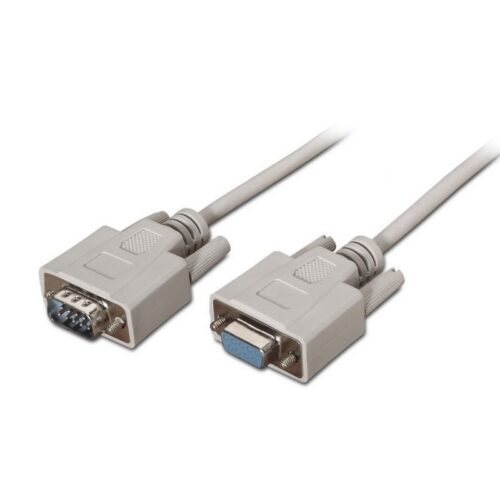 art_ais-cab20a112-0065_1 Cable Serie RS232 Aisens A112-0065/ DB9 Macho - DB9 Hembra/ Hasta 0.15W/ 1.6Mbps/ 1.8m/ Beige