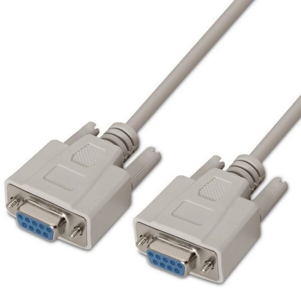 art_ais-cab20a112-0066_1 Cable Serie RS232 Aisens A112-0066/ DB9 Hembra - DB9 Hembra/ Hasta 0.15W/ 1.6Mbps/ 1.8m/ Beige