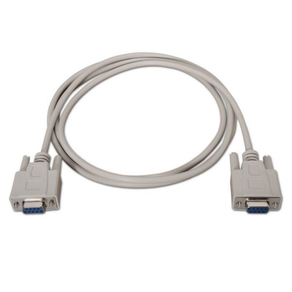 art_ais-cab20a112-0066_2 Cable Serie RS232 Aisens A112-0066/ DB9 Hembra - DB9 Hembra/ Hasta 0.15W/ 1.6Mbps/ 1.8m/ Beige