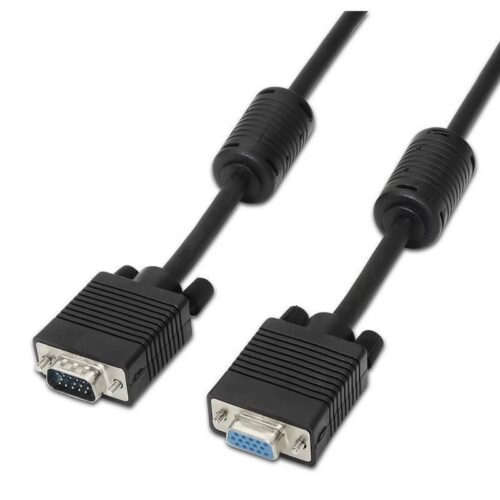 art_ais-cab20a113-0078_1-2 Cable Alargador SVGA Aisens A113-0078/ VGA Macho - VGA Hembra/ Hasta 3W/ 10Mbps/ 1.8m/ Negro