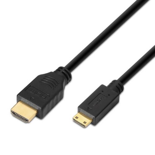 art_ais-cab20a119-0114_1 Cable HDMI Aisens A119-0114/ HDMI Macho - Mini HDMI Macho/ Hasta 10W/ 720Mbps/ 1.8m/ Negro