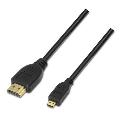 art_ais-cab20a119-0116_1 Cable Micro HDMI Aisens A119-0116/ HDMI Macho - Micro HDMI Macho/ Hasta 10W/ 720Mbps/ 80cm/ Negro