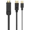 art_ais-cab20a122-0641_1 Cable Conversor Aisens A122-0641/ HDMI Macho - DisplayPort Macho + USB Macho/ Hasta 10W/ 2250Mbps/ 10cm + 1.8m/ Negro