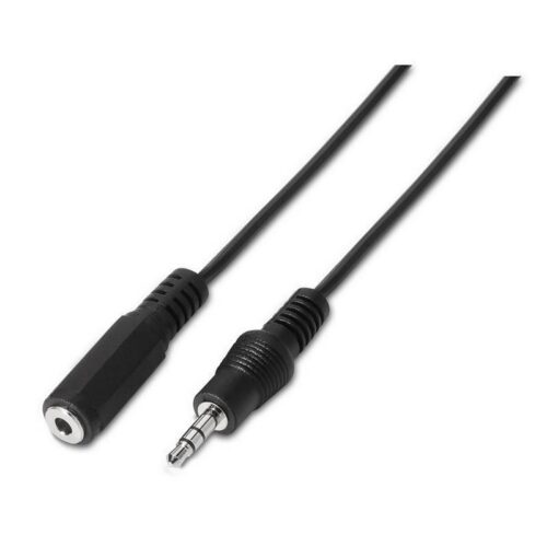 art_ais-cab20a128-0145_1 Cable Estéreo Aisens A128-0145/ Jack 3.5 Macho - Jack 3.5 Hembra/ Hasta 0.1W/ 1.5m/ Negro