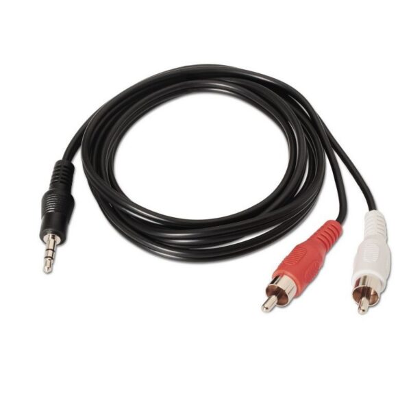 art_ais-cab20a128-0147_2 Cable Estéreo Aisens A128-0147/ Jack 3.5 Macho - 2x RCA Macho/ Hasta 0.1W/ 1.5m/ Negro