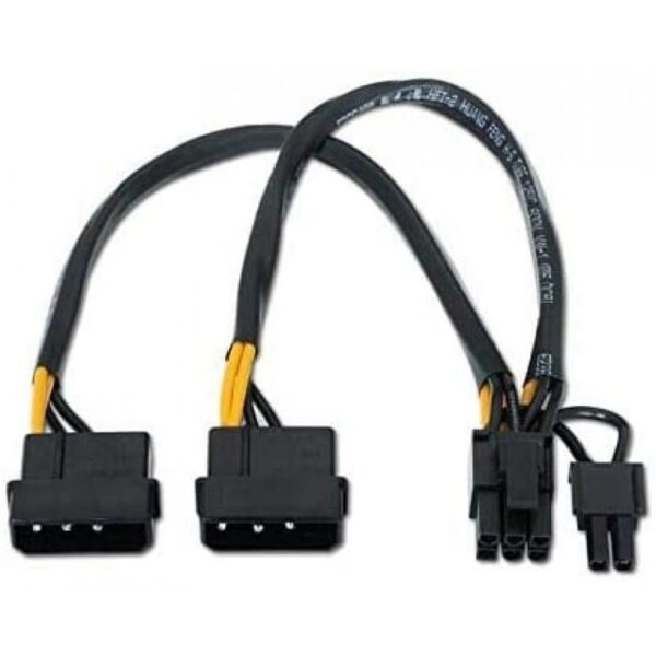 art_ais-cab20a131-0165_2 Cable Alimentación Tarjeta Gráfica Aisens A131-0165/ 2x Molex Macho - Molex 6+2 PIN Macho/ Hasta 54W/ 20cm