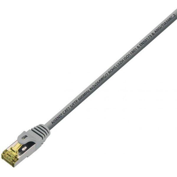 art_ais-cab20a146-0333_2 Cable de Red RJ45 S/FTP Aisens A146-0333 Cat.7/ 50cm/ Gris