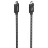 Cable USB 4.0 Tipo-C Aisens A156-0866/ USB Tipo-C Macho - USB Tipo-C Macho/ Hasta 240W/ 40Gbps/ 50cm/ Gris