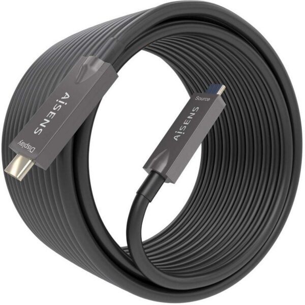 art_ais-cab20a157-0883_2 Cable USB 3.1 Tipo-C Aisens AOC A157-0883/ USB Tipo-C Macho - USB Tipo-C Macho/ Hasta 60W/ 10Gbps/ 15m/ Negro