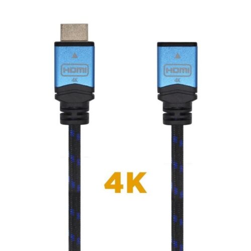 art_ais-cab20hdmi20a120-0452_1-2 Cable Alargador HDMI Aisens A120-0452/ HDMI Macho - HDMI Hembra/ 1m/ Negro/ Azul