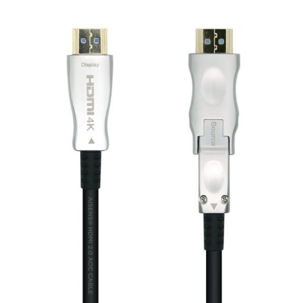 Cable HDMI 2.0 AOC 4K Desmontable Aisens A148-0510/ HDMI Macho / D Macho - HDMI Macho/ 15m/ Negro