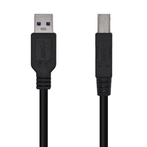 art_ais-cab20usb20a105-0444_1 Cable USB 3.0 Impresora Aisens A105-0444/ USB Tipo-B Macho - USB Macho/ 2m/ Negro
