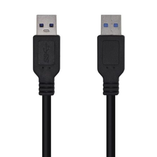 art_ais-cab20usb20a105-0447_1 Cable USB 3.0 Aisens A105-0447/ USB Macho - USB Macho/ 2m/ Negro