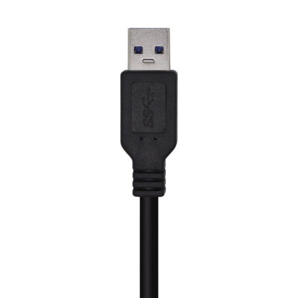 Cable USB 3.0 Aisens A105-0447/ USB Macho - USB Macho/ 2m/ Negro