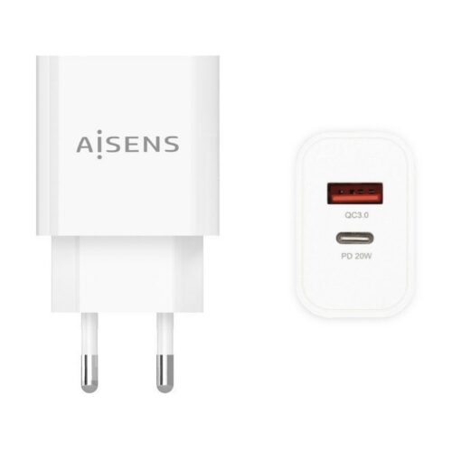 art_ais-carga20a110-0681_1-2 Cargador de Pared Aisens A110-0681/ 1xUSB Tipo-C/ 1xUSB/ 20W