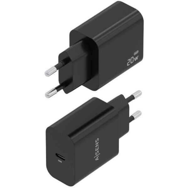 art_ais-carga20a110-0939_2 Cargador de Pared GaN Aisens A110-0939/ 1xUSB Tipo-C/ 20W/ Negro
