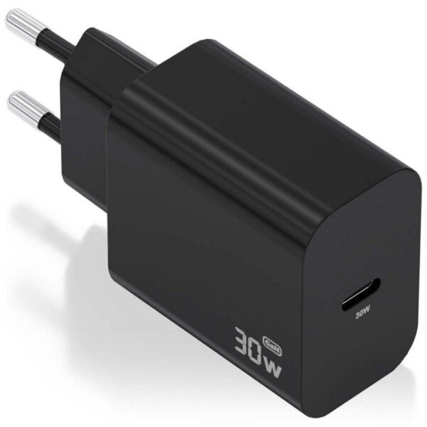 art_ais-carga20a110-0941_1-2 Cargador de Pared GaN Aisens A110-0941/ 1xUSB Tipo-C/ 30W/ Negro