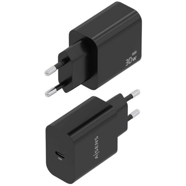 art_ais-carga20a110-0941_2 Cargador de Pared GaN Aisens A110-0941/ 1xUSB Tipo-C/ 30W/ Negro