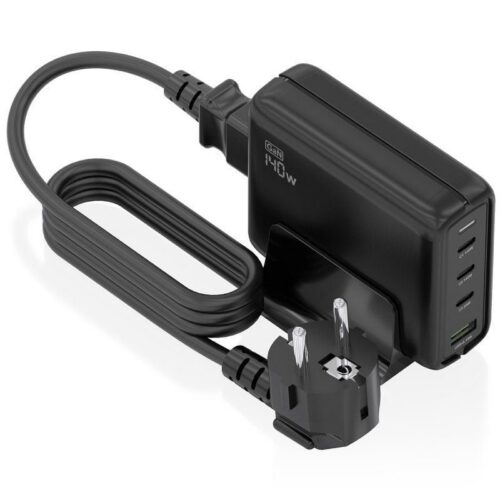Cargador GaN 140W Aisens: 3xUSB-C + 1xUSB-A, Carga Ultra Rápida