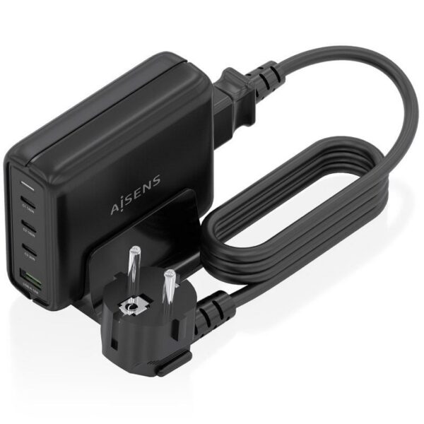 art_ais-carga20asch-140w4p056-bk_2 Cargador GaN 140W Aisens: 3xUSB-C + 1xUSB-A, Carga Ultra Rápida
