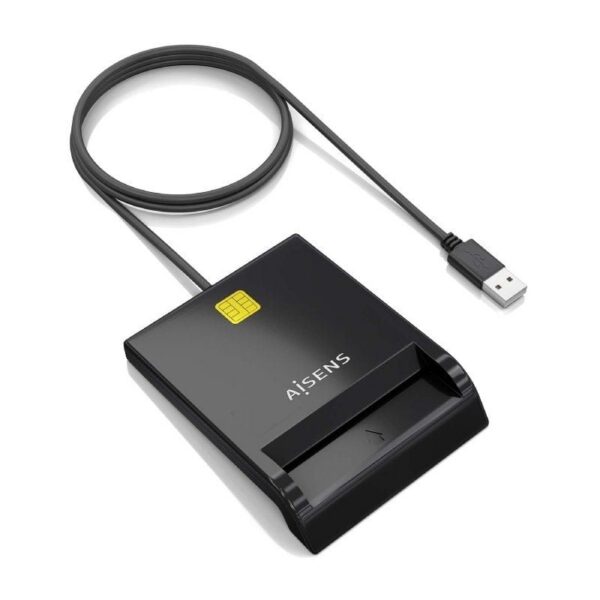 art_ais-dni20ascr-sn06-bk_1 Lector de DNI y Tarjetas Aisens ASCR-SN06-BK/ USB 2.0/ Negro