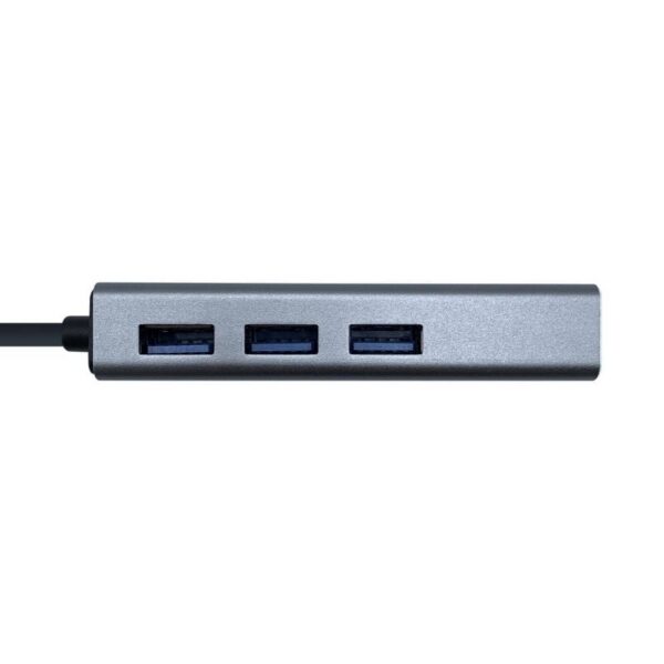 Hub USB-C Aisens A109-0396: 3 Puertos USB 3.0 + Ethernet Gigabit