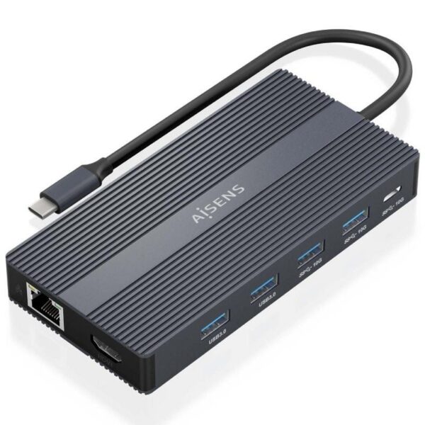 art_ais-hub20asuc-12p017-gr_2 Docking USB Tipo-C Aisens ASUC-12P017-GR/ 2xHDMI 4K/ 4xUSB/ 1xUSB Tipo-C/ 1xRJ45/ 1xDisplayPort/ 1xLector Tarjetas/ 1xUSB Tipo-C PD/ Gris