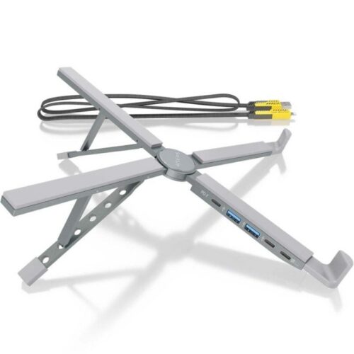 art_ais-hub20asuc-4p021-gr_1-2 Soporte de Mesa - Docking USB Tipo-C Aisens ASUC-4P021-GR/ 2xUSB/ 1xUSB Tipo-C/ 1xUSB Tipo-C PD/ Gris