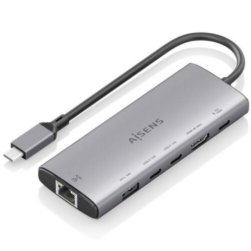 art_ais-hub20asuc-6p030-gr_1-2 Docking USB Tipo-C Aisens ASUC-6P030-GR/ 1xHDMI 4K/ 1xUSB/ 2xUSB Tipo-C/ 1xRJ45/ 1xUSB Tipo-C PD/ Gris