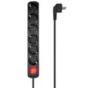 Regleta con Interruptor Aisens A154-0536/ 6 Tomas de Corriente/ Cable 1.4m/ Negro