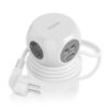 Regleta con Interruptor Aisens ASPS-2A2C04-W - 3 Tomas Schuko + 2 USB-C + 2 USB-A - Blanco