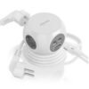 Regleta con Interruptor Aisens ASPS-2A2C04-W - 3 Tomas Schuko + 2 USB-C + 2 USB-A - Blanco