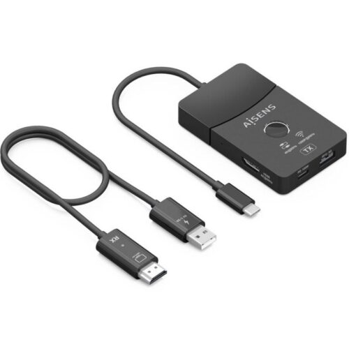 art_ais-trans20aswl-h2kdc30m05-bk_1 Adaptador/Transmisor de vídeo inalámbrico USB Tipo-C - HDMI Aisens ASWL-H2KDC30M05-BK/ 100W