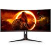 art_aoc-m20cu34g2xp20bk_1-2 Monitor Gaming Ultraparonámico Curvo AOC CU34G2XP/BK 34"/ WQHD/ 1ms/ 180Hz/ VA/ Negro