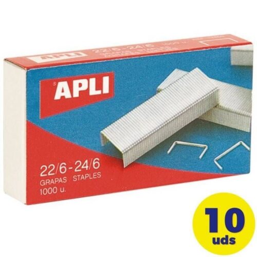 Cajas de Grapas Apli 13469 - 10x1000 Unidades (22/6 - 24/6)